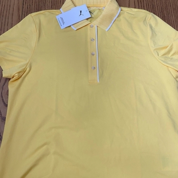 NWT Puma X Dani Dazey Women's Cloudspun Bridges Golf Polo Yellow Medium CR50 - Picture 5 of 7